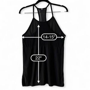 Size: M l Black Semi Sheer Workout Top